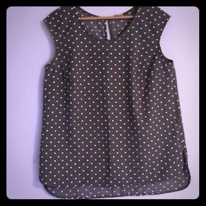 Merona Grey and White sleeveless blouse